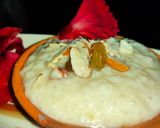 A picture of step 6 of Saffron Almonds Phirni.