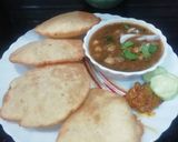 A picture of step 7 of Luchi Chhole.