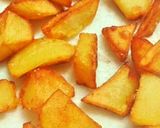 A picture of step 2 of Patatas Bravas with Two Sauces.