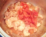 Foto del paso 4 de la receta: Espaguetis con bacon y gambas