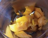 A picture of step 1 of Mango lassi.