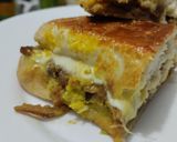 Foto del paso 11 de la receta: Sánduche🥯de pollo🍗y jamón🥓hawaiano🍍con queso🧀🥯🥪..