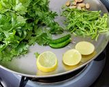 A picture of step 1 of Dhania/Green Coriander leaves Chutney.