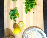 A picture of step 1 of Lemon rice.