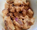 Hình bước làm 1 của món Bánh mì chảo sườn kho ốp la