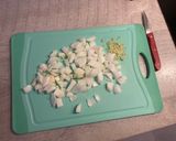 A picture of step 1 of Basmati Rice with Curry Chicken.