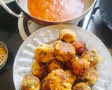 A picture of step 2 of Palak paneer kofta curry Spinach paneer kofta curry.