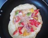A picture of step 6 of Yummy Cheese crepe#4weekchallenge.