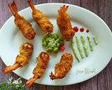 A picture of step 8 of Kunafa Prawns in Wasabi.