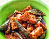 A picture of step 7 of Sayur Terong & Tempe / Eggplant & Tempe in Spicy Coconut Milk.