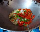A picture of step 1 of Palak Upma.