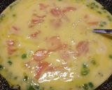 A picture of step 2 of Smoked salmon, pea and feta frittata.
