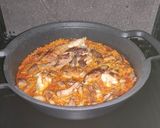 Foto del paso 5 de la receta: Arroz a la Paella de Alitas de Pollo y Presa Ibérica con Mayonesa de Humo