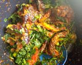 A picture of step 1 of Spring onion & Alaiyaho.