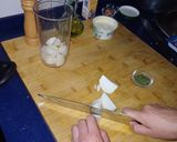 Foto del paso 3 de la receta: Fettuccine con cremoso de cabra con gulas y gambones