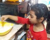 A picture of step 2 of Pan Cake with yummy toppings.