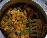 A picture of step 4 of Aloo shimla.