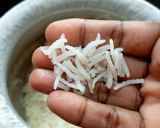 A picture of step 1 of Paneer fried rice for kids.