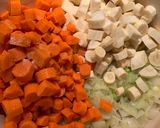 A picture of step 2 of Parsnip, Carrot and Tarragon Soup.