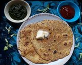 A picture of step 3 of Butter Cabbage paratha.