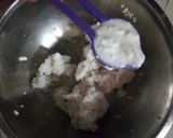 A picture of step 2 of Poha cheese balls.
