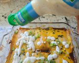 A picture of step 11 of Bourbon barbecue chicken lasagna roll ups.
