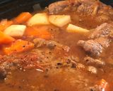 A picture of step 7 of Ranch-Style Beef Steak Soup.