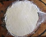 A picture of step 1 of California Farm Serrano Ham & Brie Pizza.