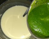 A picture of step 2 of Palak kadhi.