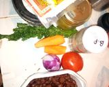 A picture of step 1 of Bean curry.