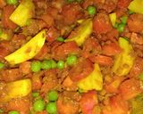 A picture of step 2 of Gajar Matar.