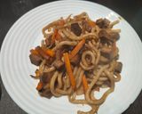 Une image de l'étape 10 de Udon au tofu grillé et petits légumes.