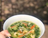 Hình bước làm 4 của món Cháo Tôm Thanh Cua Rau Ngót