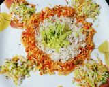 तिरंगा फ्राइड राइस (Tiranga fried rice recipe in Hindi) रेसिपी चरण 3 फोटो