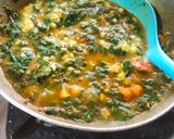 A picture of step 3 of Dal palak.