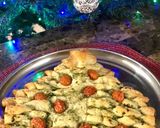 Sajtos/spenótos töltött Karácsonyfa, leveles tésztából recept fázis 5 fotója