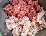 A picture of step 1 of Chandan Kabab..