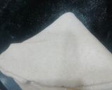 A picture of step 2 of Carrom Seeds Paratha with black chana chaat.