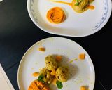A picture of step 7 of Mango with coffee ice cream.