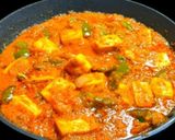 A picture of step 5 of Creamy paneer capsicum subji.