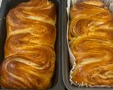 A picture of step 22 of Fluffy puff pastry butter loaf (with butter glaze).