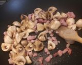 A picture of step 1 of Torta salata - pancetta, mushroom and pecorino pie.