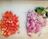 A picture of step 2 of Brinjal Patchadi.