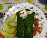 Foto del paso 3 de la receta Burrito de Espinacas con Manzana, Queso Fresco y Tomate Cherry