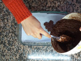 Brownie de porotos con avena instantánea