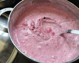 A picture of step 4 of Beetroot dahivada.