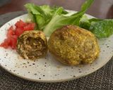 Foto del paso 8 de la receta: Canastitas de Plátano Verde Rellenas de Pollo