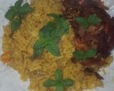 A picture of step 9 of Fried rice with peppered chicken.