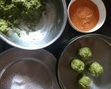 A picture of step 2 of Palak paneer balls.