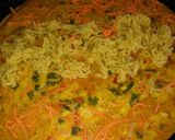 A picture of step 3 of Maggi Egg Roll.
